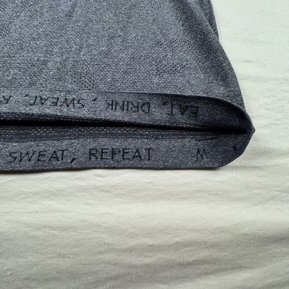 Lululemon Metal Vent Tech T-Shirt Men Med Slim Performance Gray Camo‎ Stretch - Picture 6 of 7